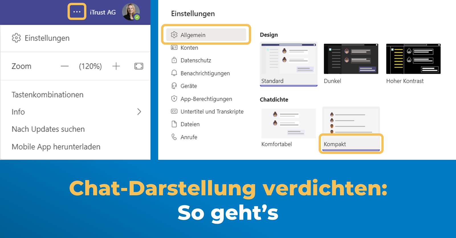 Was ist neu in Microsoft Teams - Februar 2022 - Chat-Darstellung verdichten