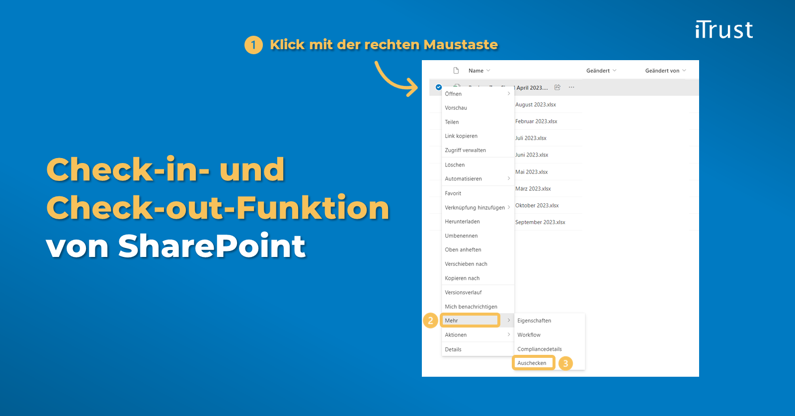 Check-in- und Check-out-Funktionen von SharePoint nutzen