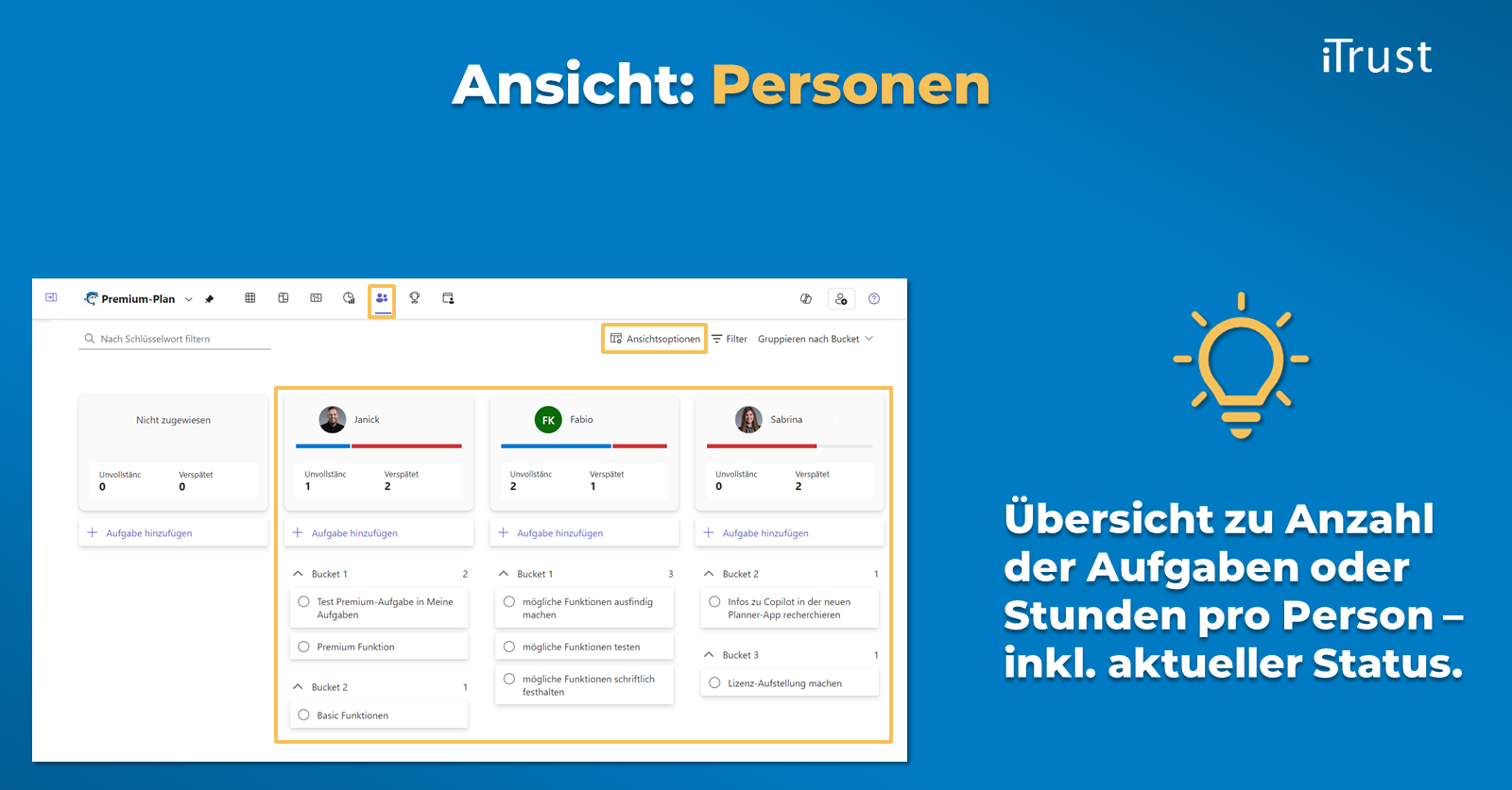 Der neue Microsoft Planner - Ansicht Personen