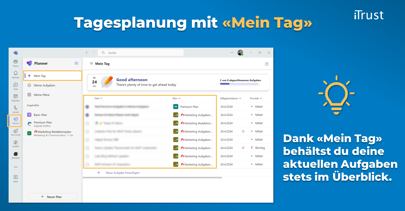 Der neue Microsoft Planner - Mein Tag