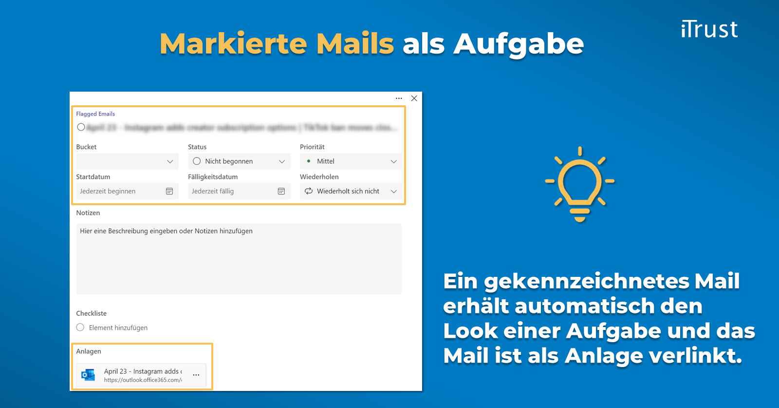 Der neue Microsoft Planner - markierte Mails