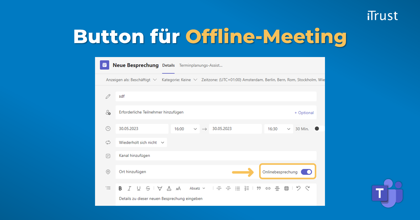 MS Teams Update Juni 2023 Button Offline-Meeting MS Teams Update Juni 2023 Button Offline-Meeting