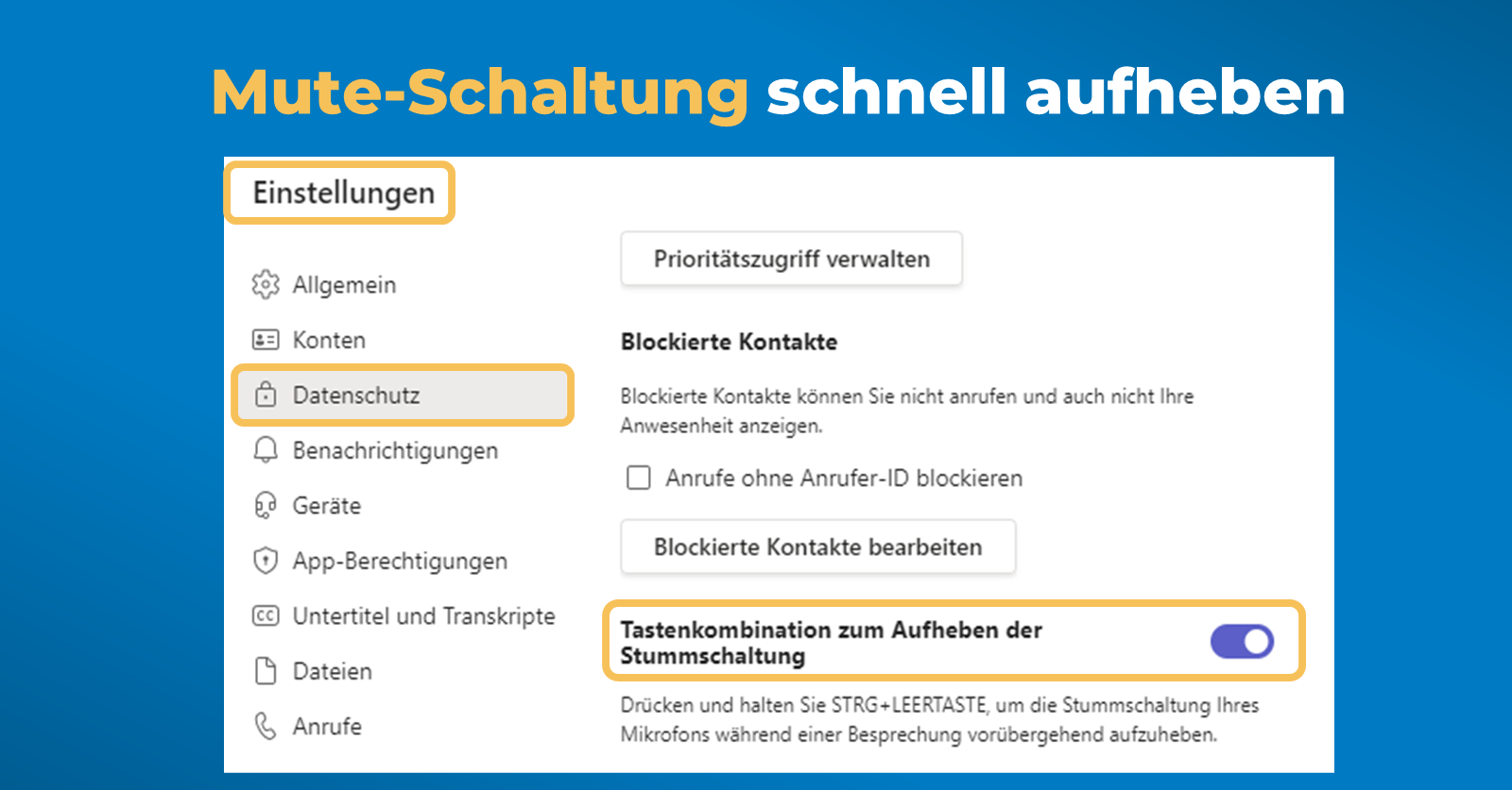 Was ist neu in Microsoft Teams - Februar 2022 - Mute-Schaltung schnell aufheben