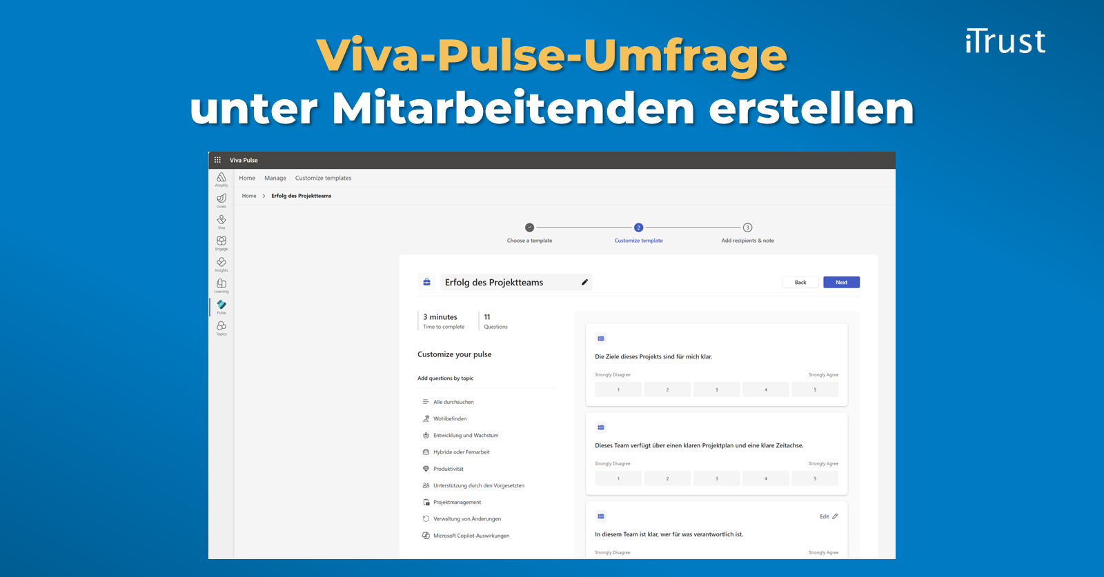 Viva-Pulse-Umfrage unter Mitarbeitenden erstellen