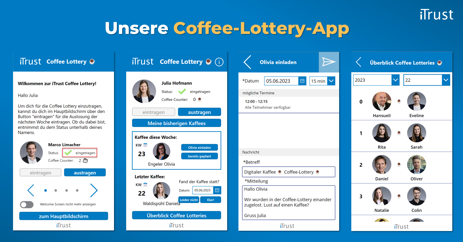 Einblick in unsere Coffee-Lottery-App