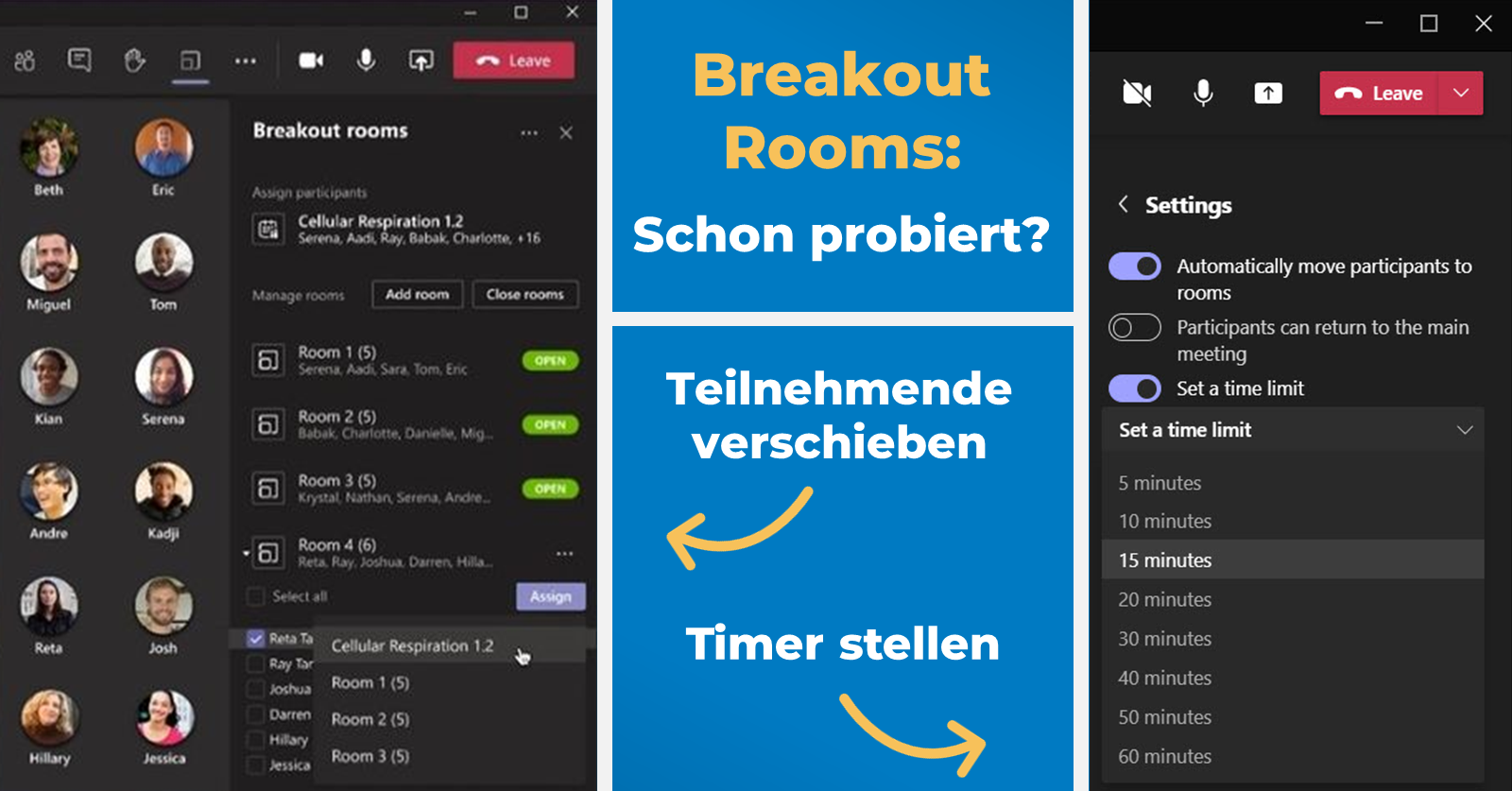 Hybrid-Meetings rocken - Breakout Rooms Funktionen