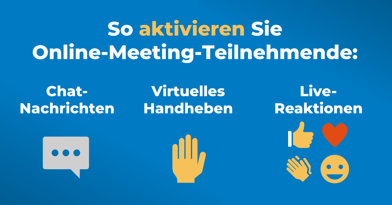 Hybrid-Meetings rocken: So aktivieren Sie Online-Teilnehmende - Chat, Handheben, Live-Reaktionen