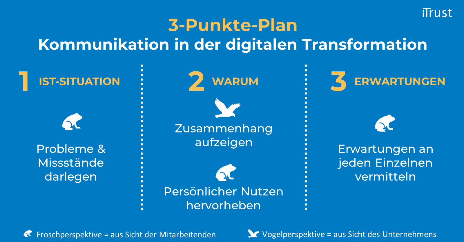 Kommunikation in der digitalen Transformation – Der 3-Punkte-Plan - Übersicht