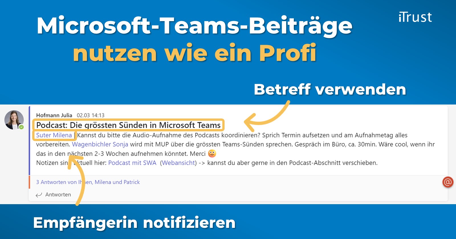 Microsoft-Teams-Beiträge nutzen wie ein Profi - zwei Beispiele Microsoft-Teams-Beiträge nutzen wie ein Profi - zwei Beispiele
