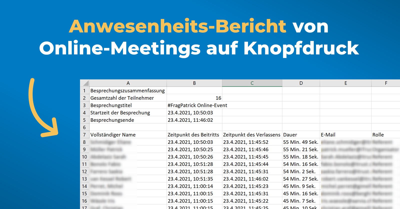 MS Teams Update April 2021 - Grafik - Anwesenheits-Bericht MS Teams Update April 2021 - Grafik - Anwesenheits-Bericht