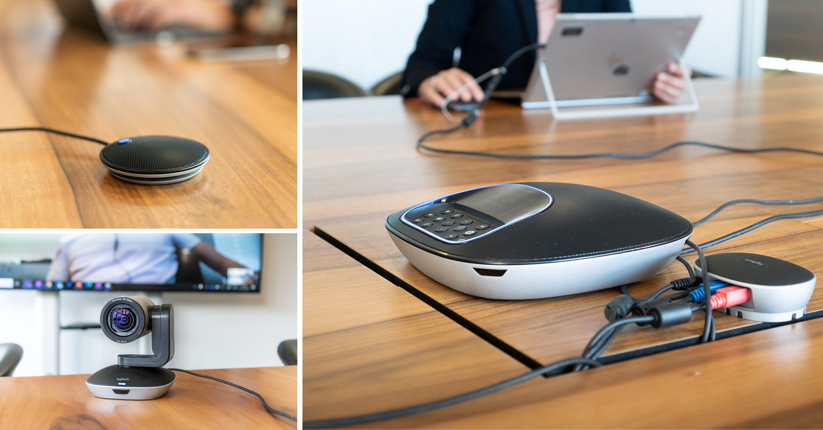 Online-Meeting-Equipment im Sitzungszimmer - Logitech Group