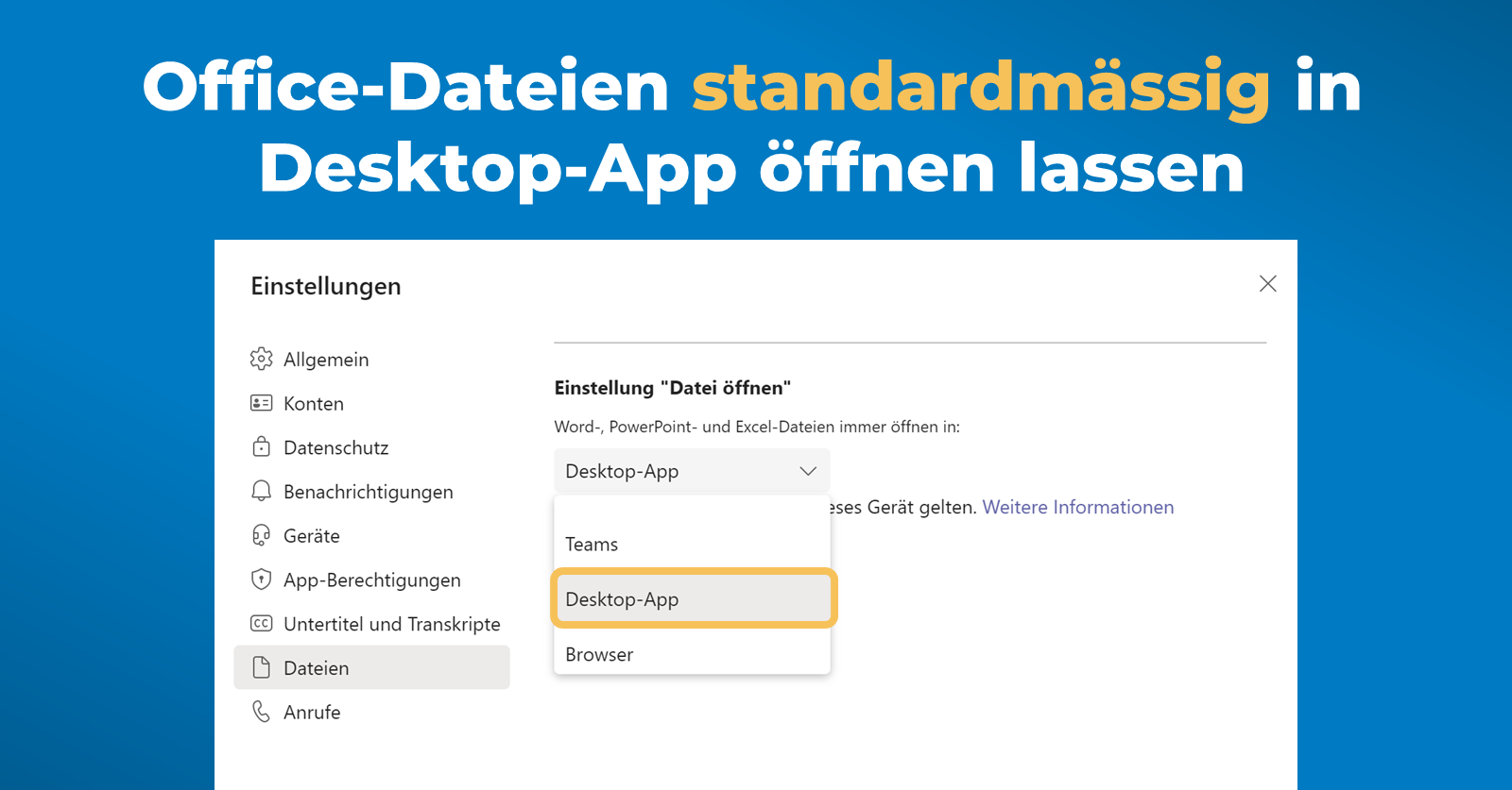 Was ist neu in Microsoft Teams - Oktober 2021 - Desktop-App als Standard Was ist neu in Microsoft Teams - Oktober 2021 - Desktop-App als Standard